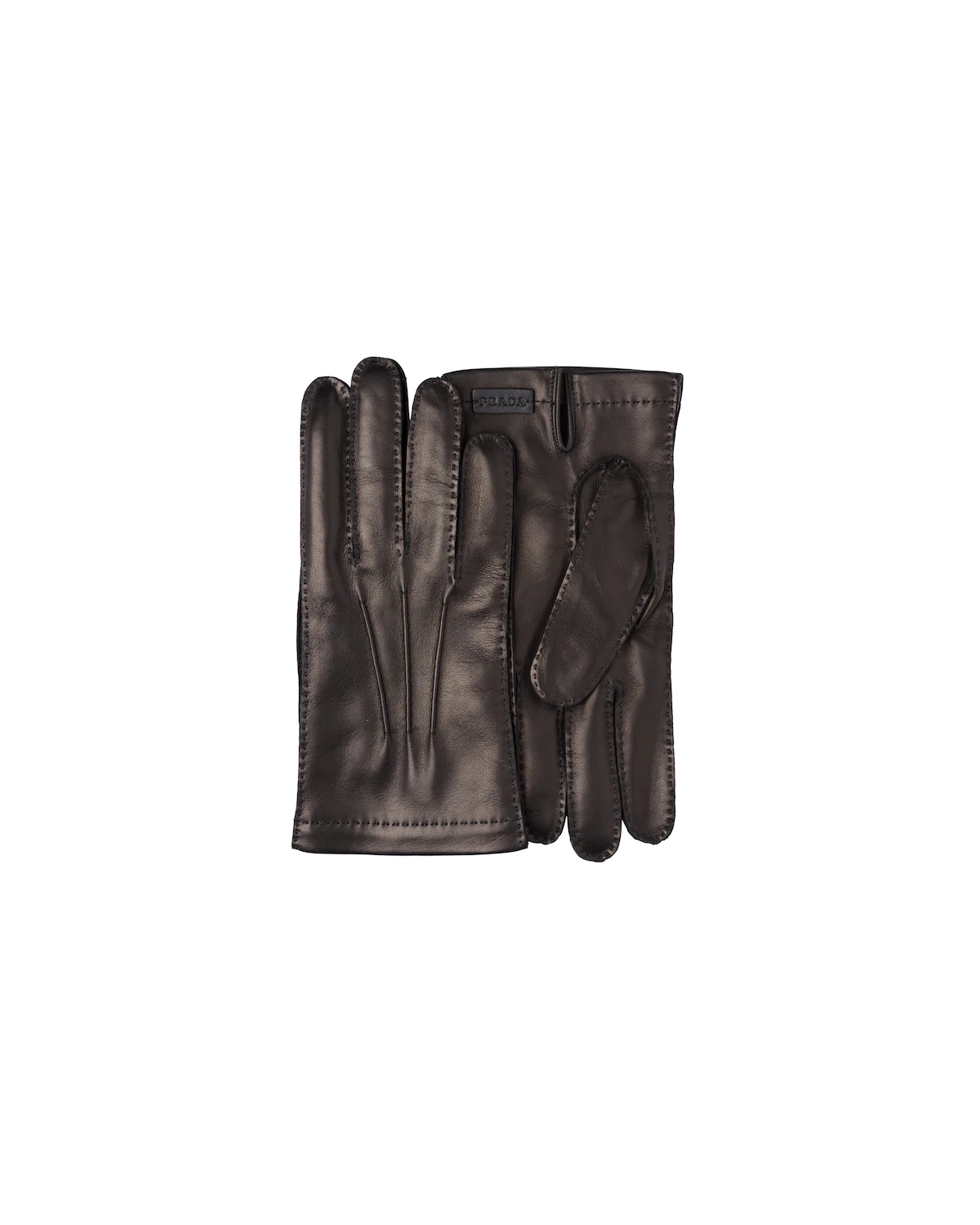 Leather and cashmere gloves - 1