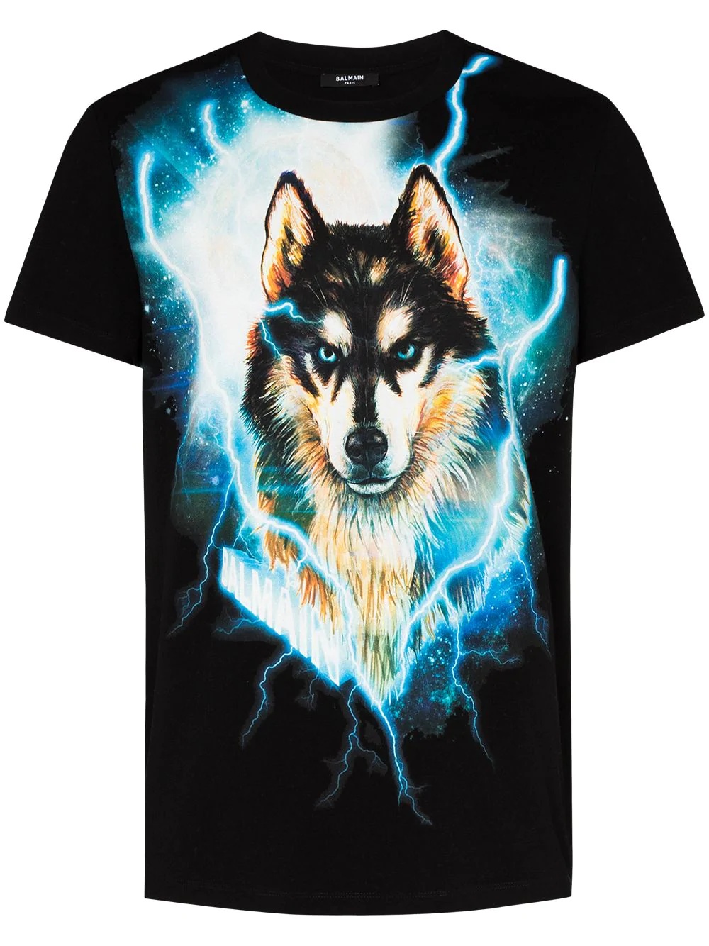 wolf print T-shirt - 1