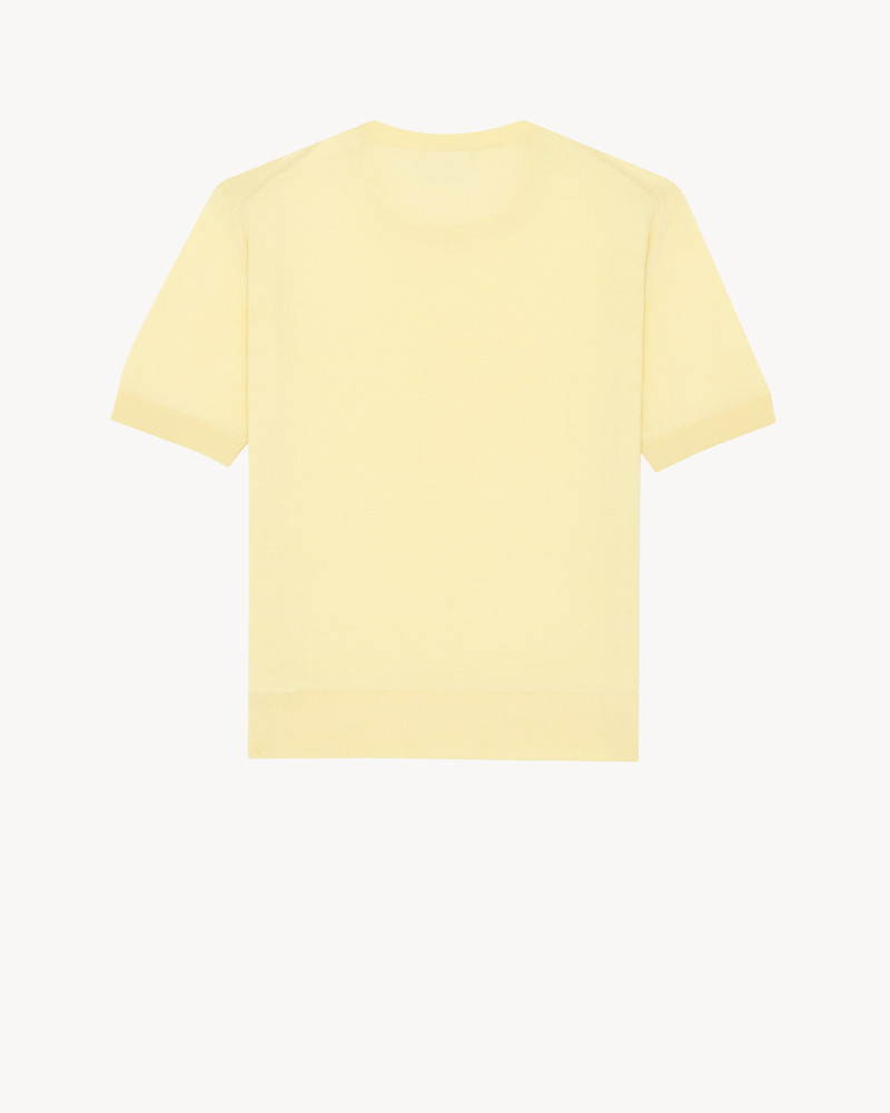 SAINT LAURENT CREWNECK T-SHIRT IN CASHMERE, WOOL, AND SILK outlook