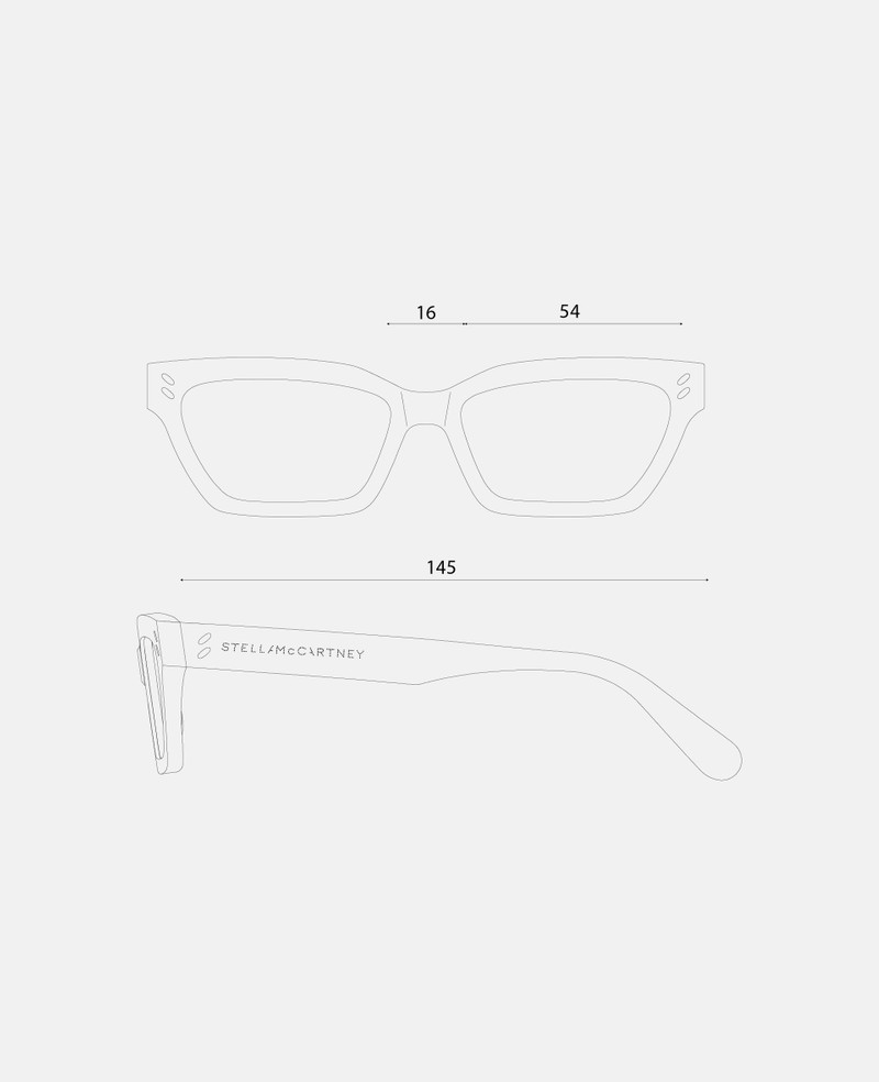 Stella McCartney Rectangular Cat-Eye Sunglasses outlook