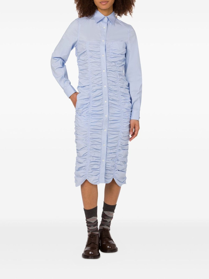 Moschino ruched button-down midi dress outlook