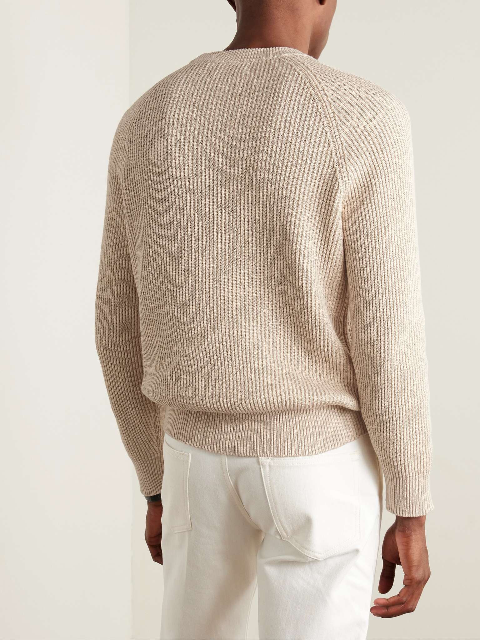 Ribbed Cotton Sweater - 3