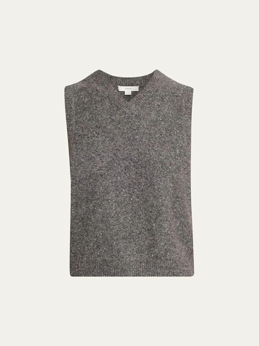 Donegal Plush Cashmere Sweater Vest - 1