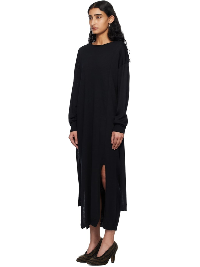 Lemaire Black Trompe L'Oeil Maxi Dress outlook