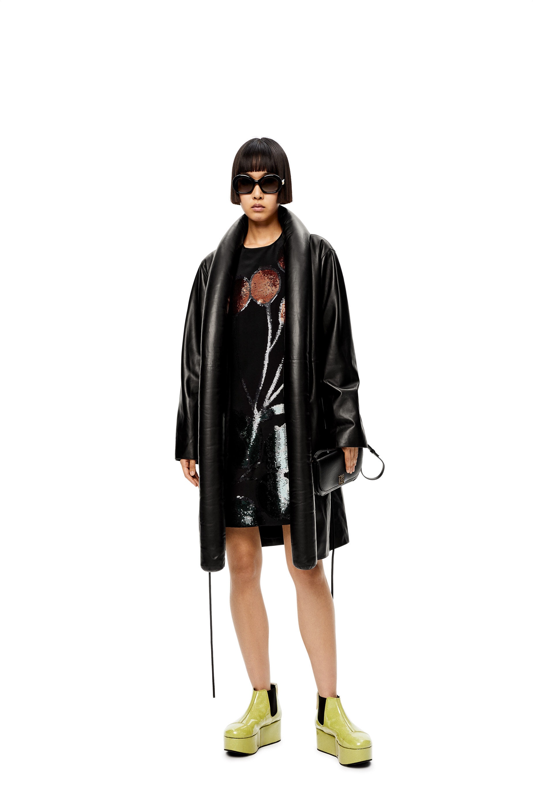 Belted coat in nappa - 2