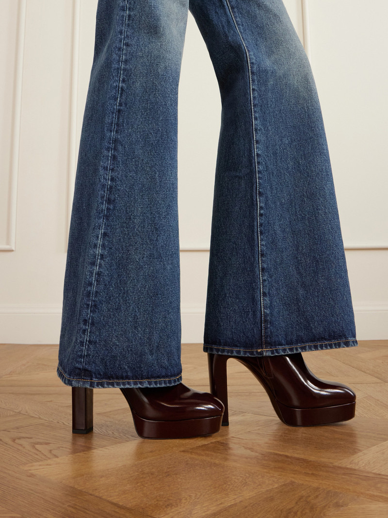 JIMMY CHOO Marene 120 Polished Leather Boots outlook