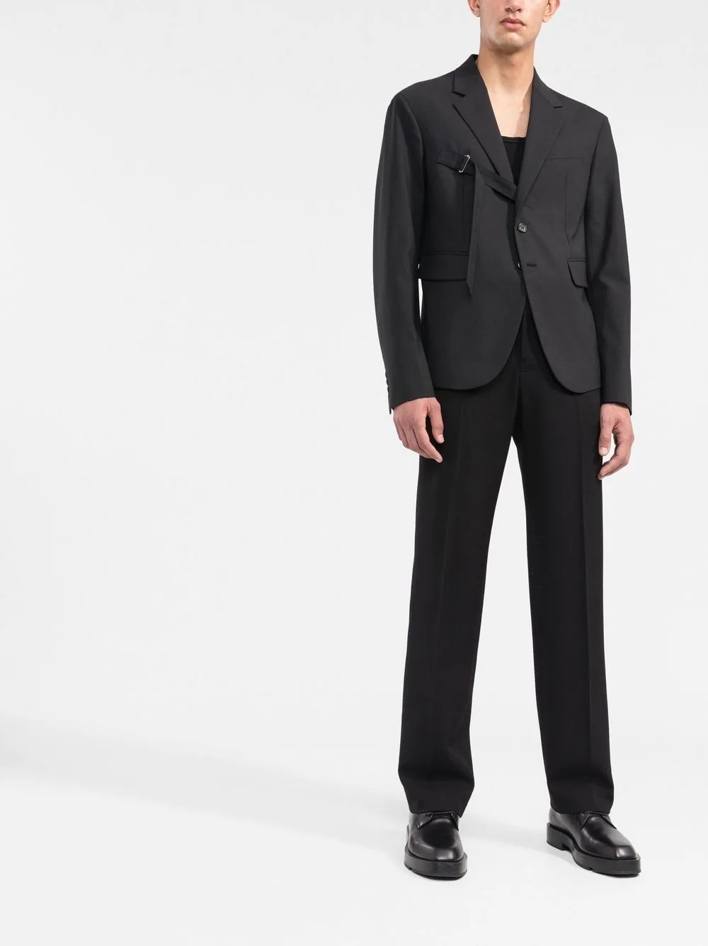 front-strap tailored blazer - 2