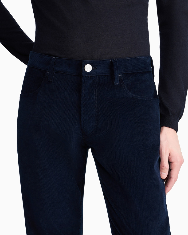 REGULAR-FIT, FIVE-POCKET TROUSERS IN COTTON AND CASHMERE 7