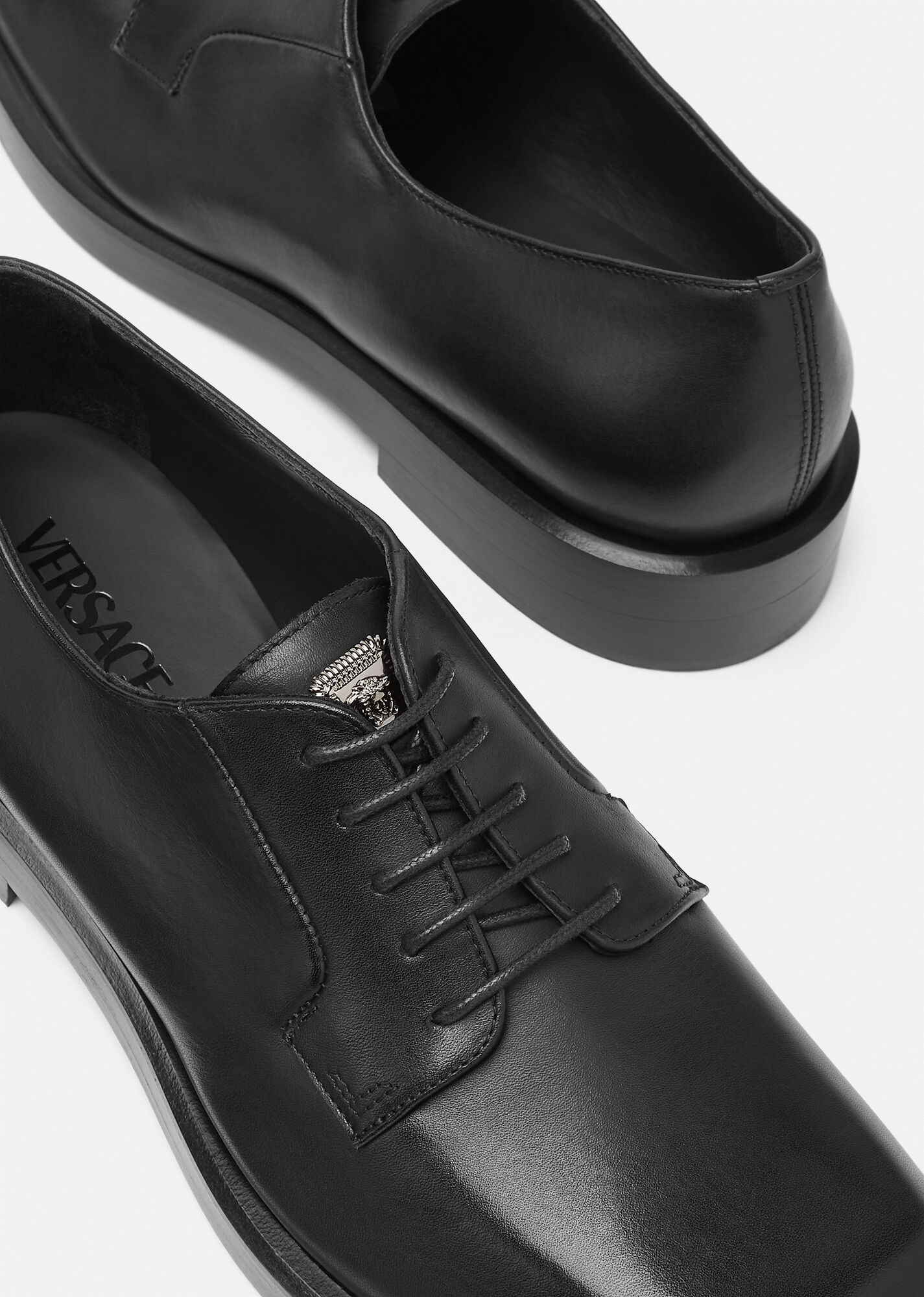 Squared Derby Shoes - 4