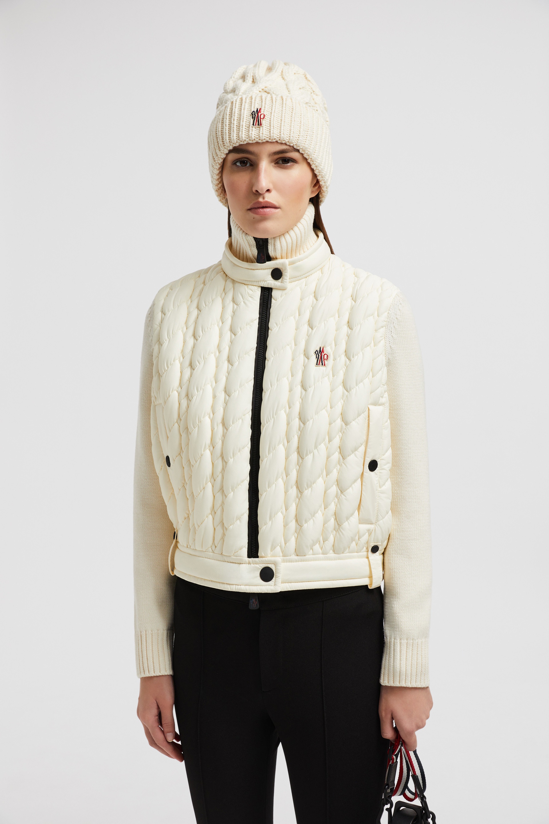 Padded Wool Zip-Up Cardigan - 2