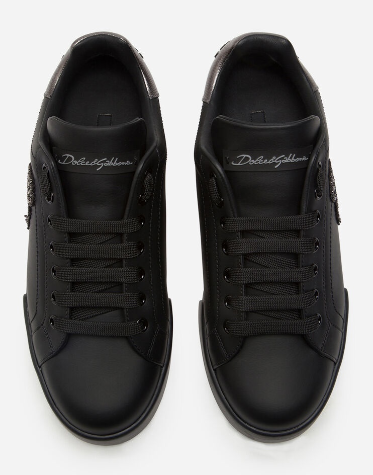 Calfskin nappa Portofino sneakers with crown patch - 4