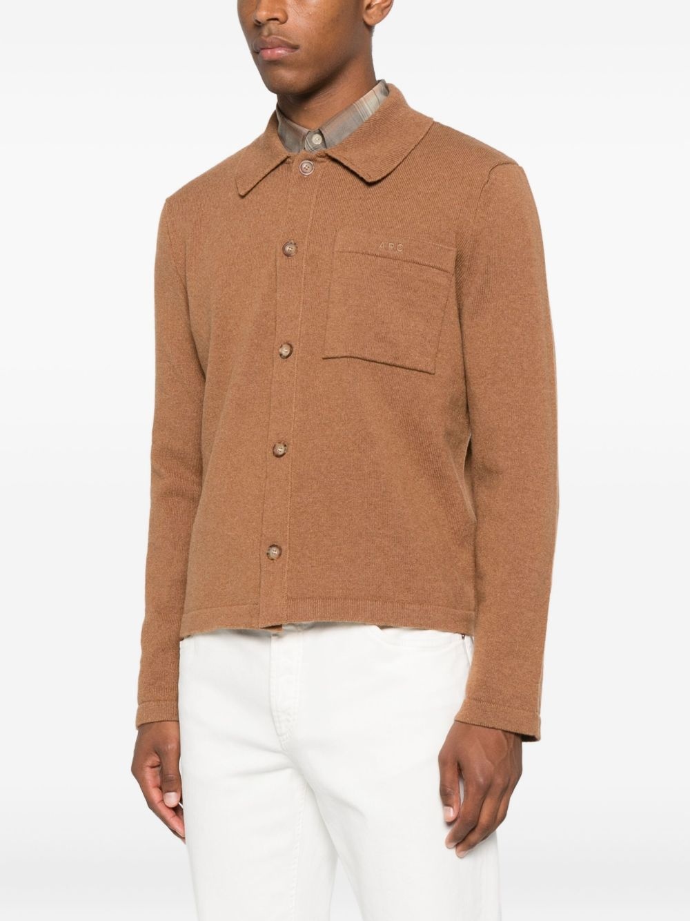 buttoned patch-pocket cardigan - 3