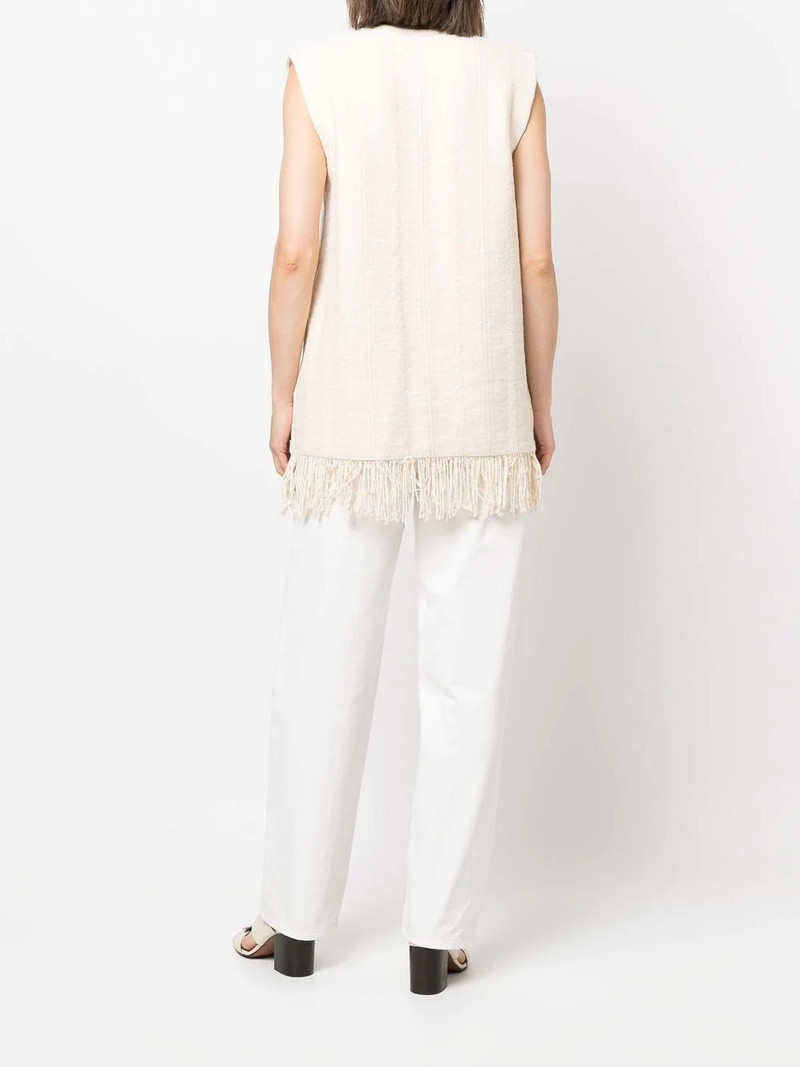 fringed v-neck vest top 4