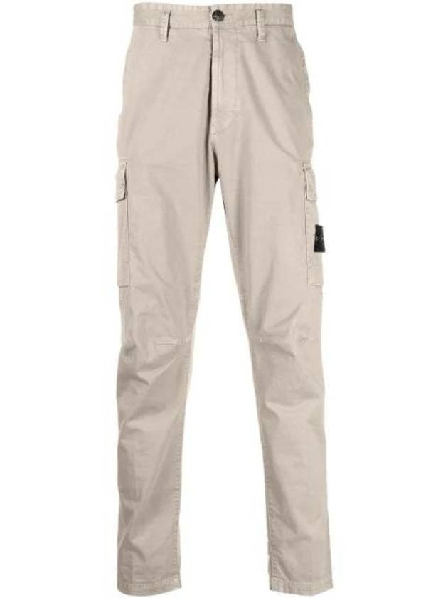 Wappen Patch Cargo Straight Pants Beige - 1