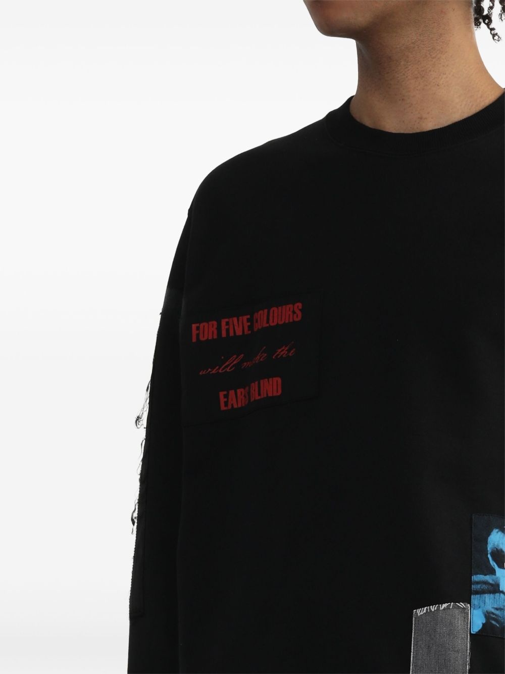 patch-detail sweatshirt - 5