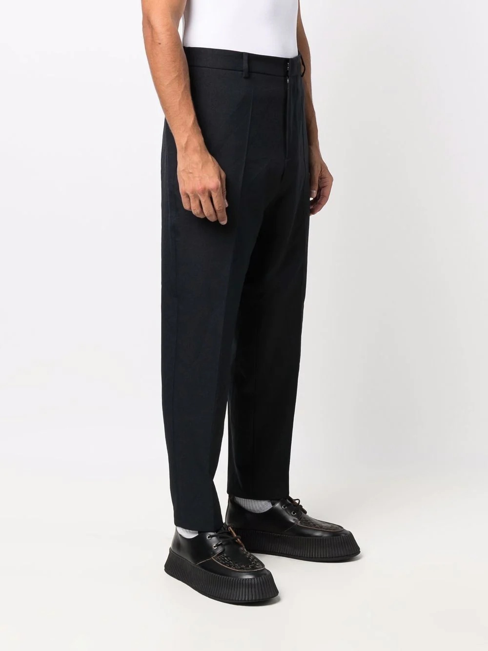 high-waisted tapered trousers - 3