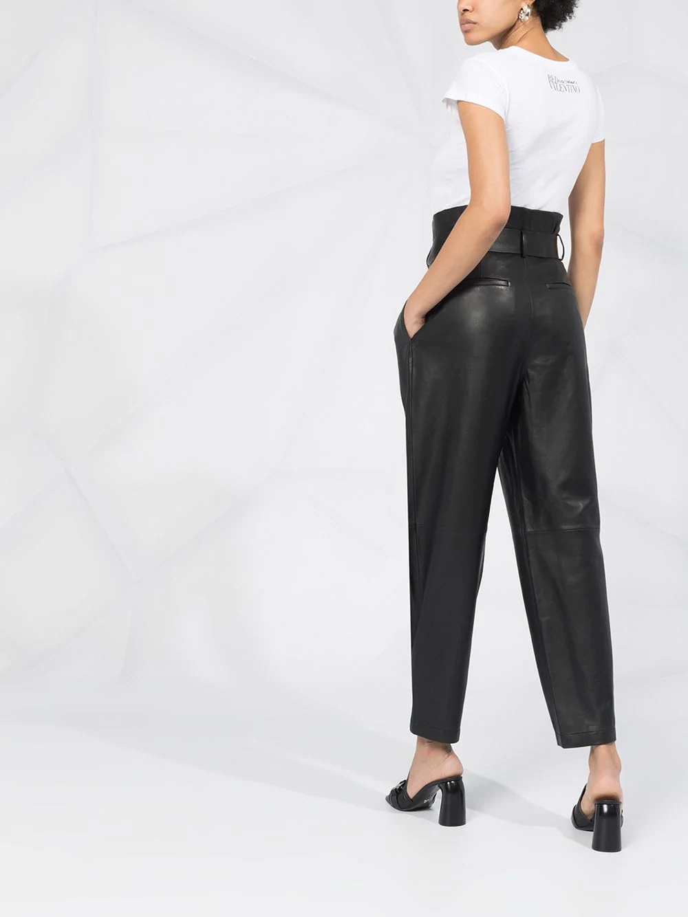 leather paperbag trousers - 4