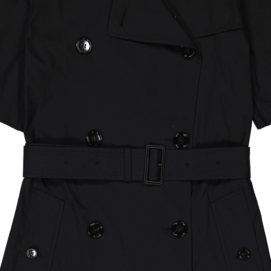 Burberry Black Cotton Blend Belted Trench Dress - 7