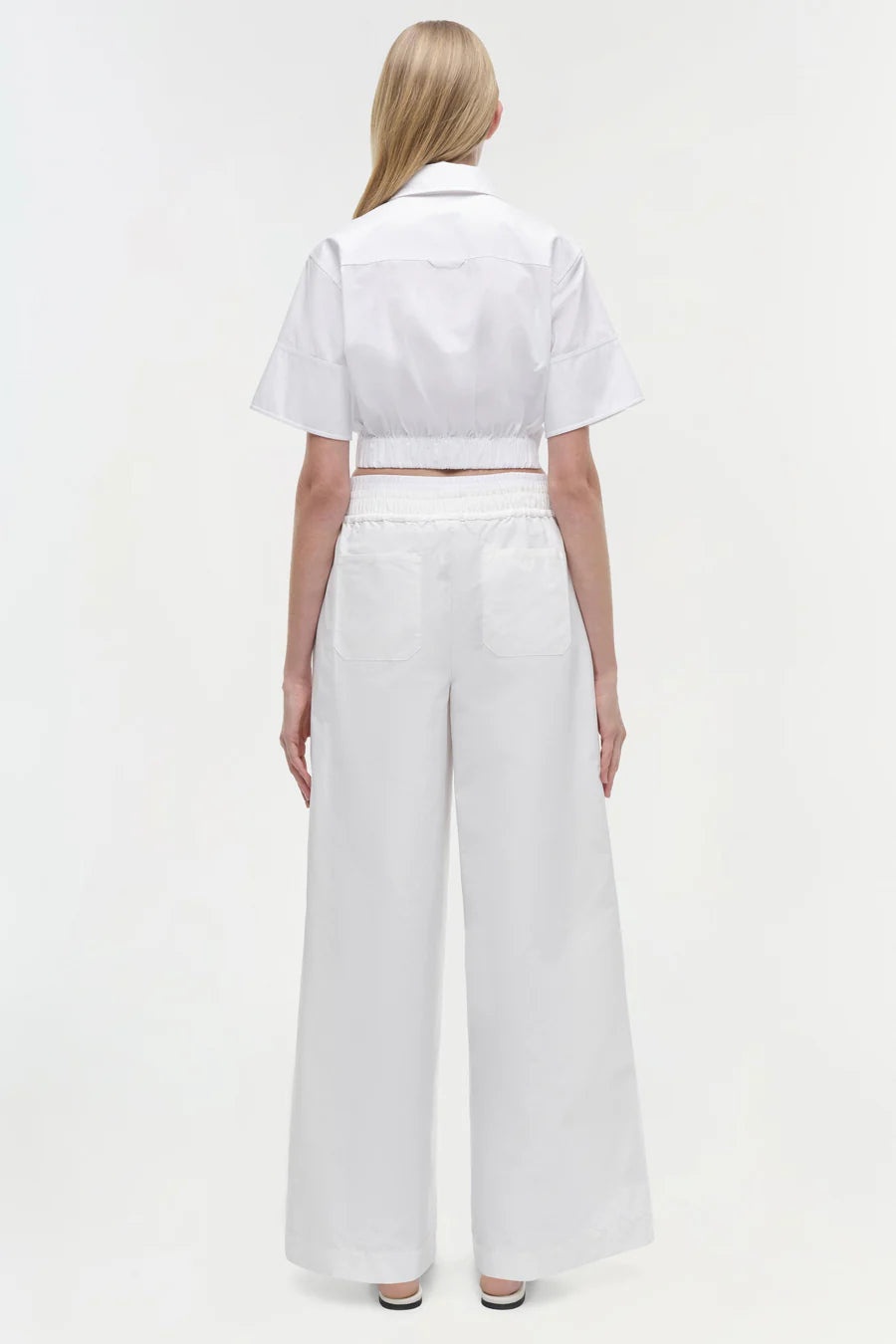 Olly Double Waistband Pant White - 4