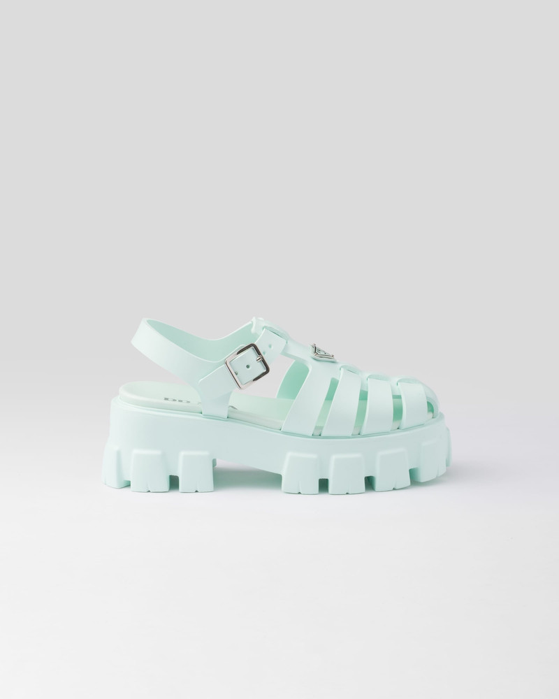 Prada Rubber Monolith sandals outlook
