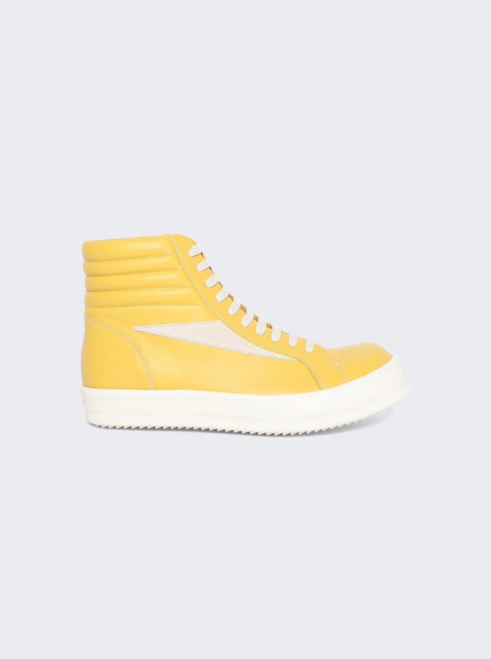 Scarpe In Pelle High Top Vintage Sneakers Lemon And Milk - 1