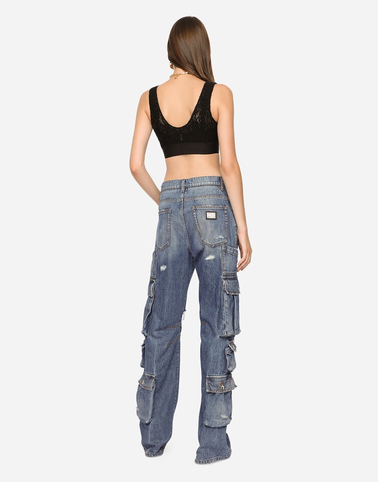 Cargo denim jeans - 3