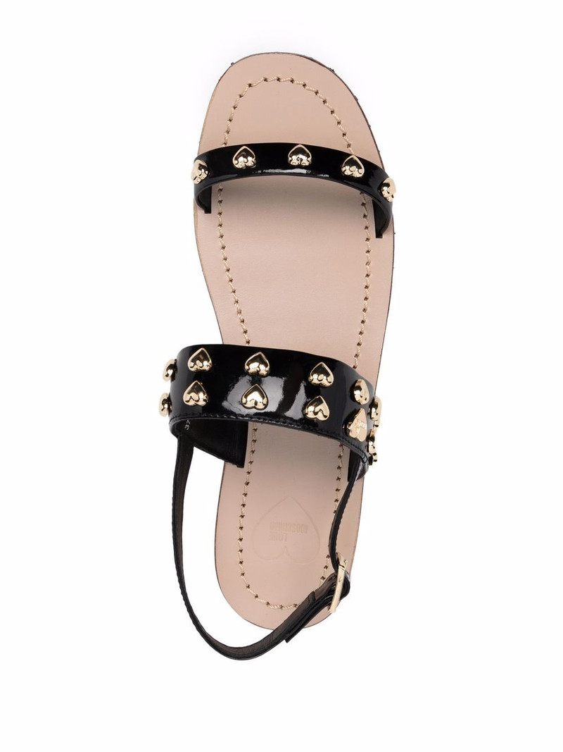 heart-stud flat sandals 4