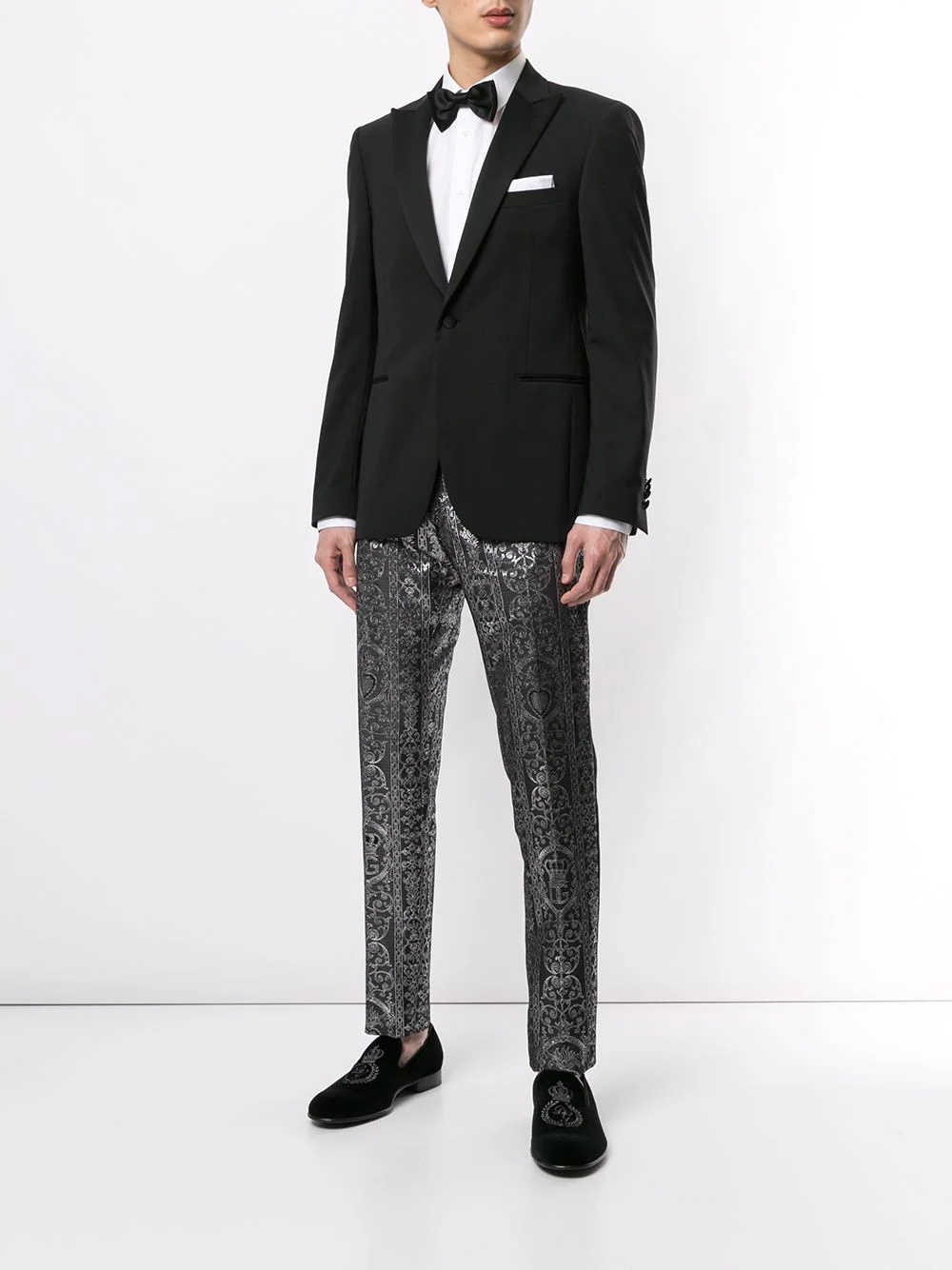 jacquard tailored trousers - 2