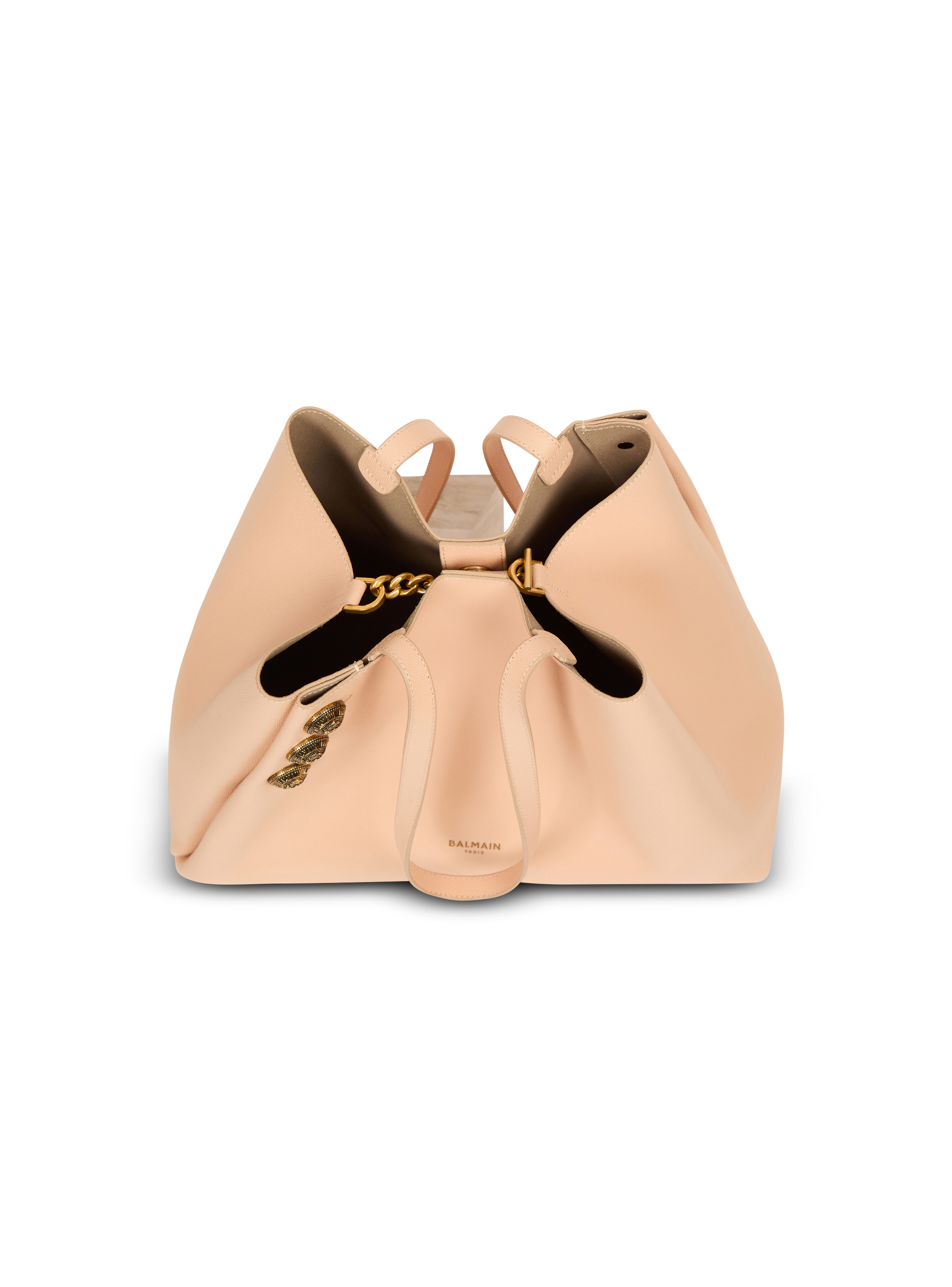 Emblème grained calfskin tote bag - 6