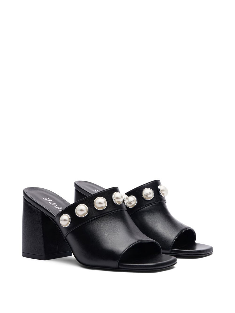 Stuart Weitzman 85mm Portia pearl-embellished sandals outlook