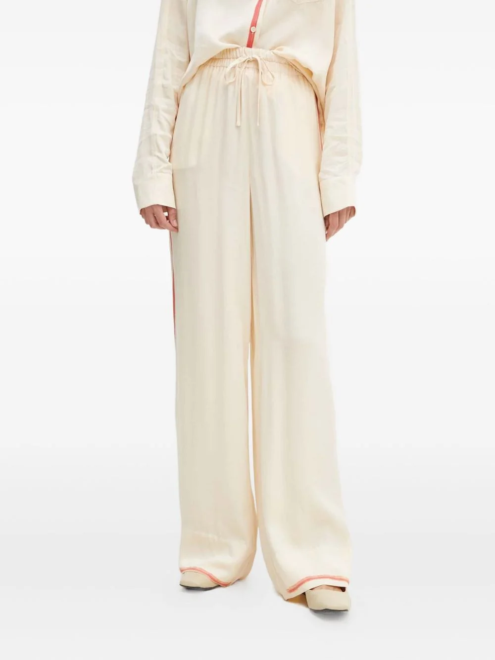 stripe-detail drawstring track pants - 1