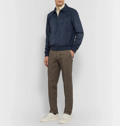 Loro Piana Rain System Suede Bomber Jacket outlook