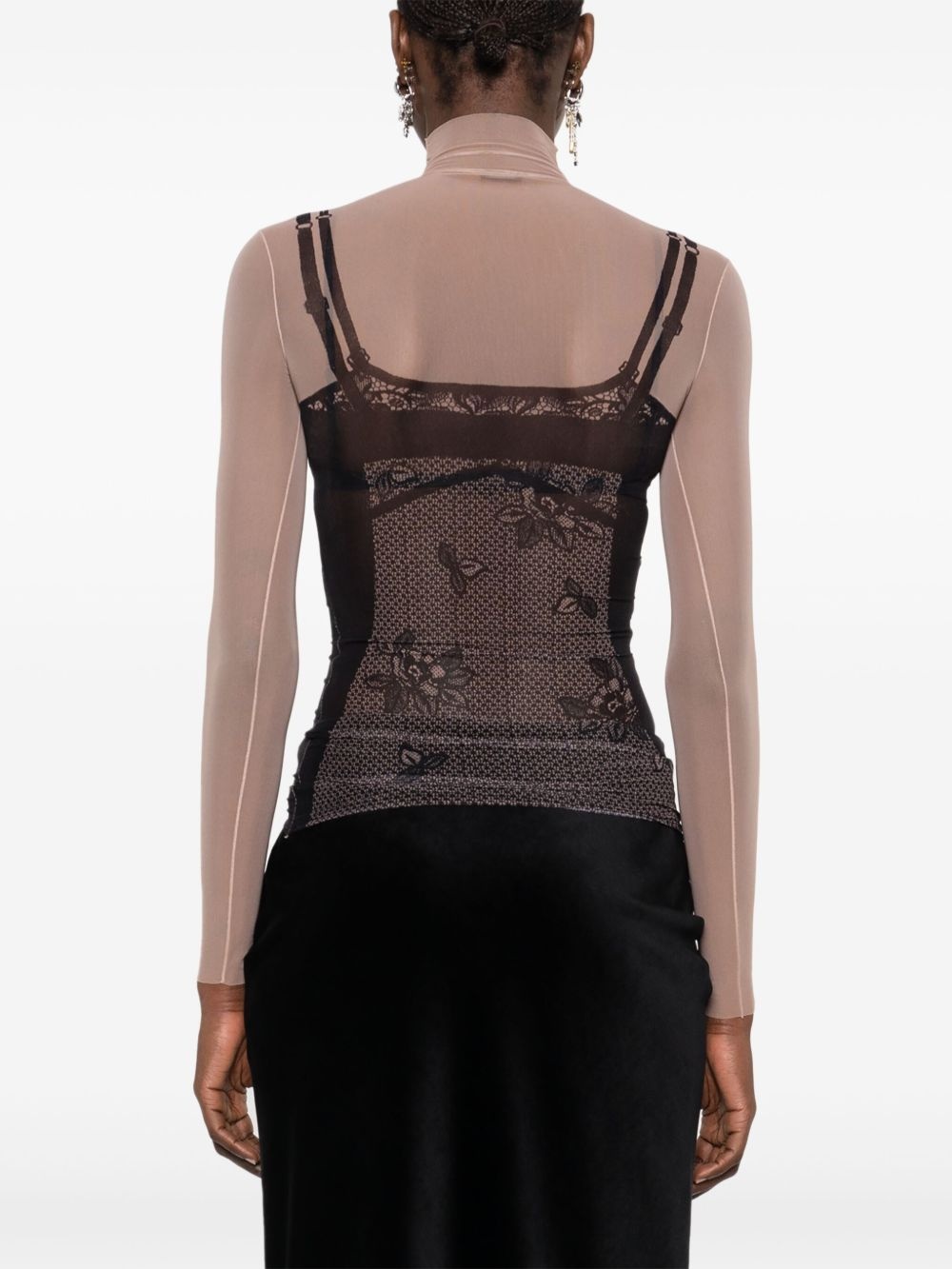 trompe-l'oeil Lingerie top - 4