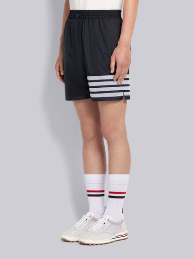 Thom Browne Navy Sheer Ripstop Mid Thigh 4-Bar Shorts outlook