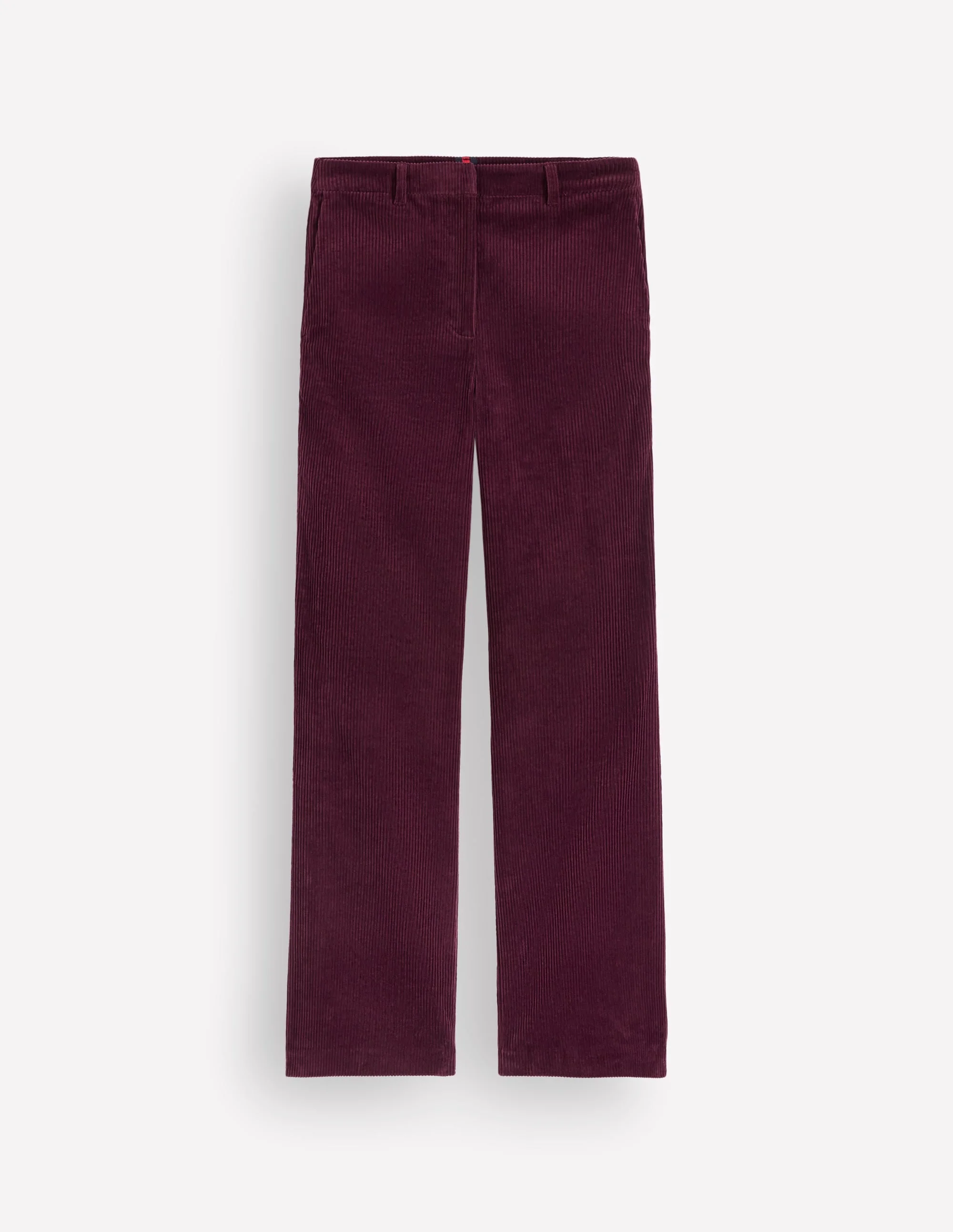 Fitzrovia Cord Column Pants-Dark Cherry - 1