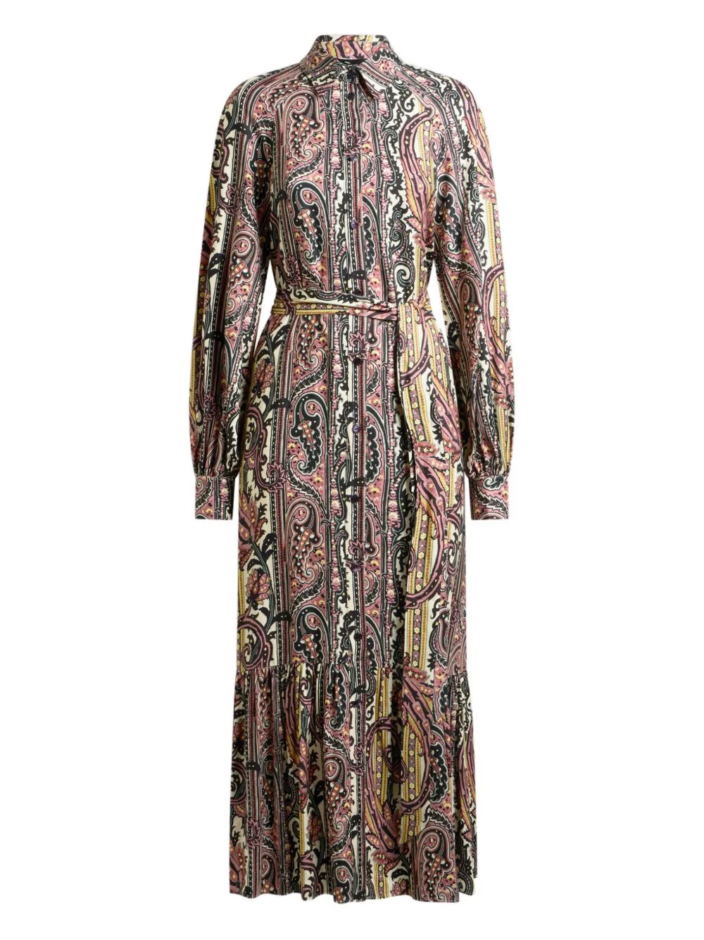 paisley-print shirt dress - 1