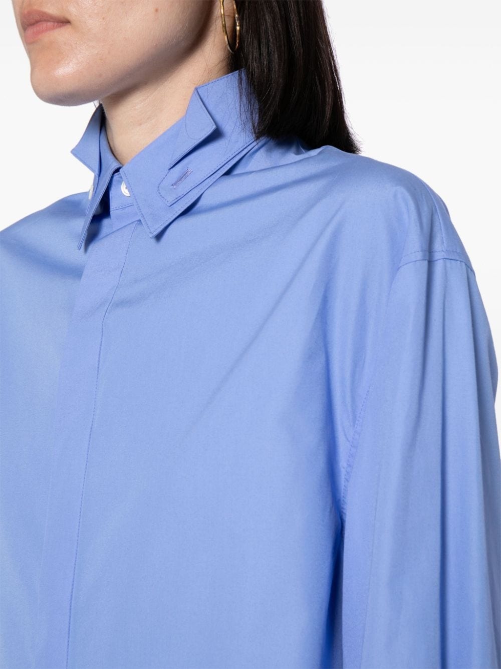 panelled cotton shirt - 5