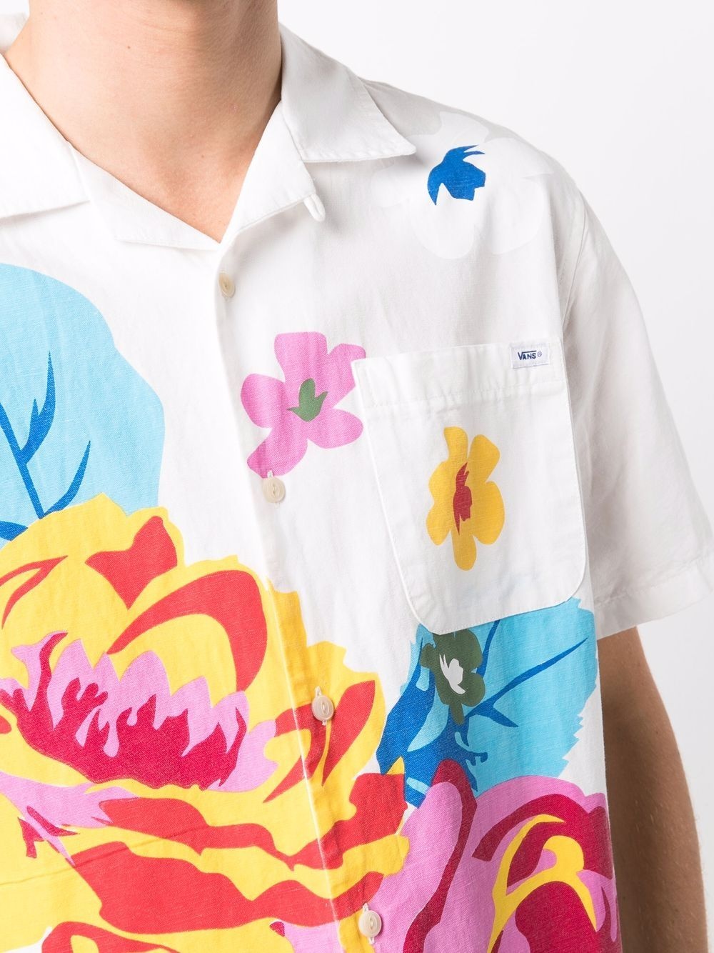 floral short-sleeve shirt - 5