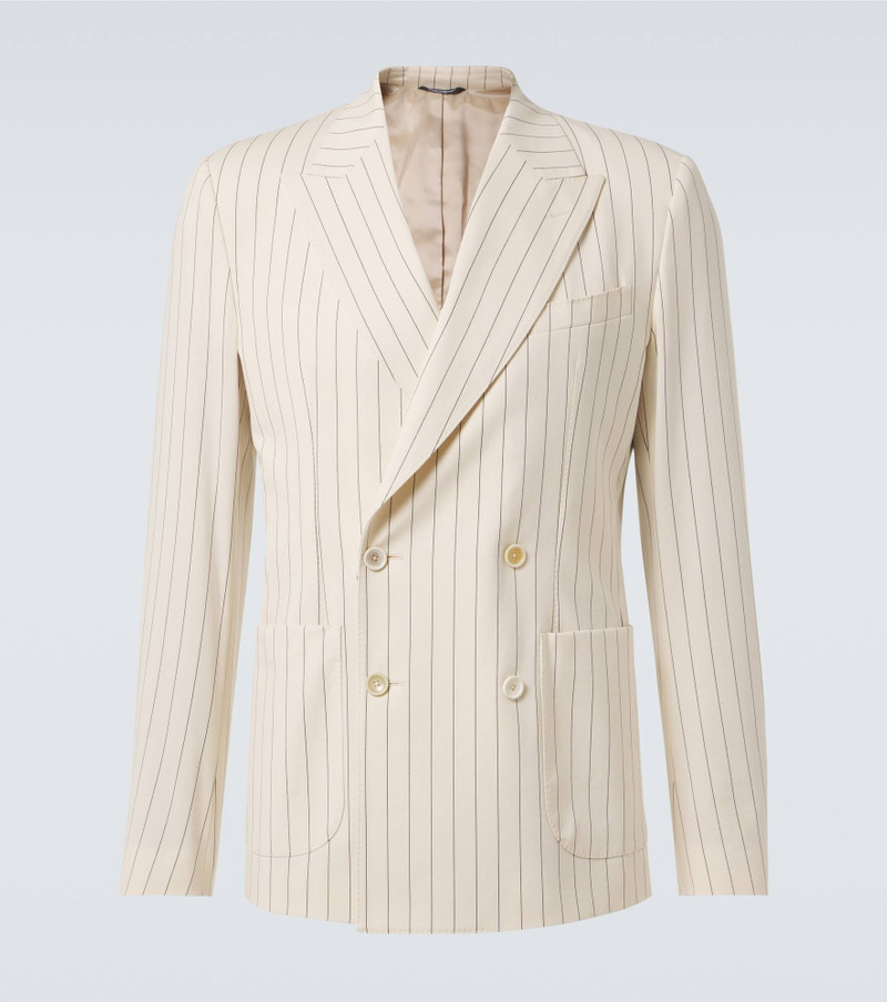 Striped cotton-blend blazer - 1