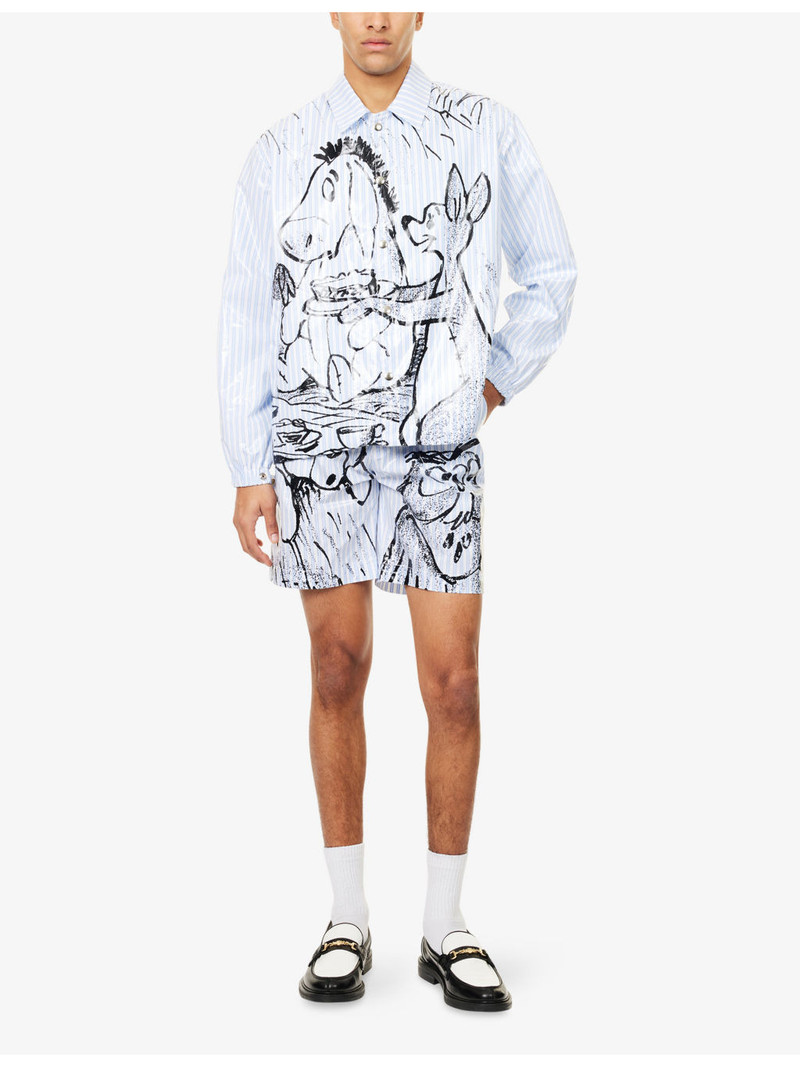 S.S.DALEY Harry Lambert for S.S Daley x Disney Stuck Stripe-Print Waxed-Cotton Shorts outlook