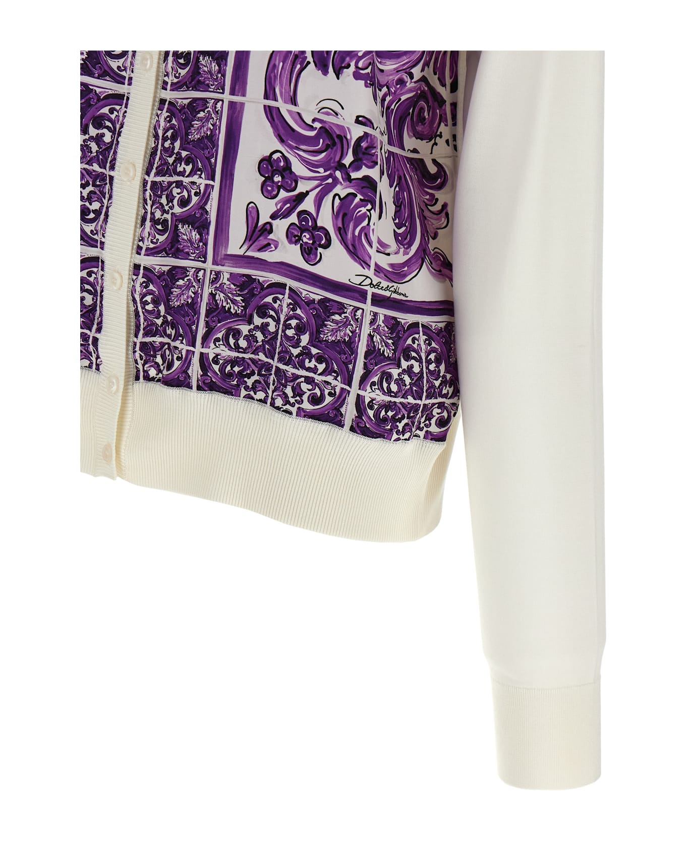 'maiolica' Print Cardigan - 4