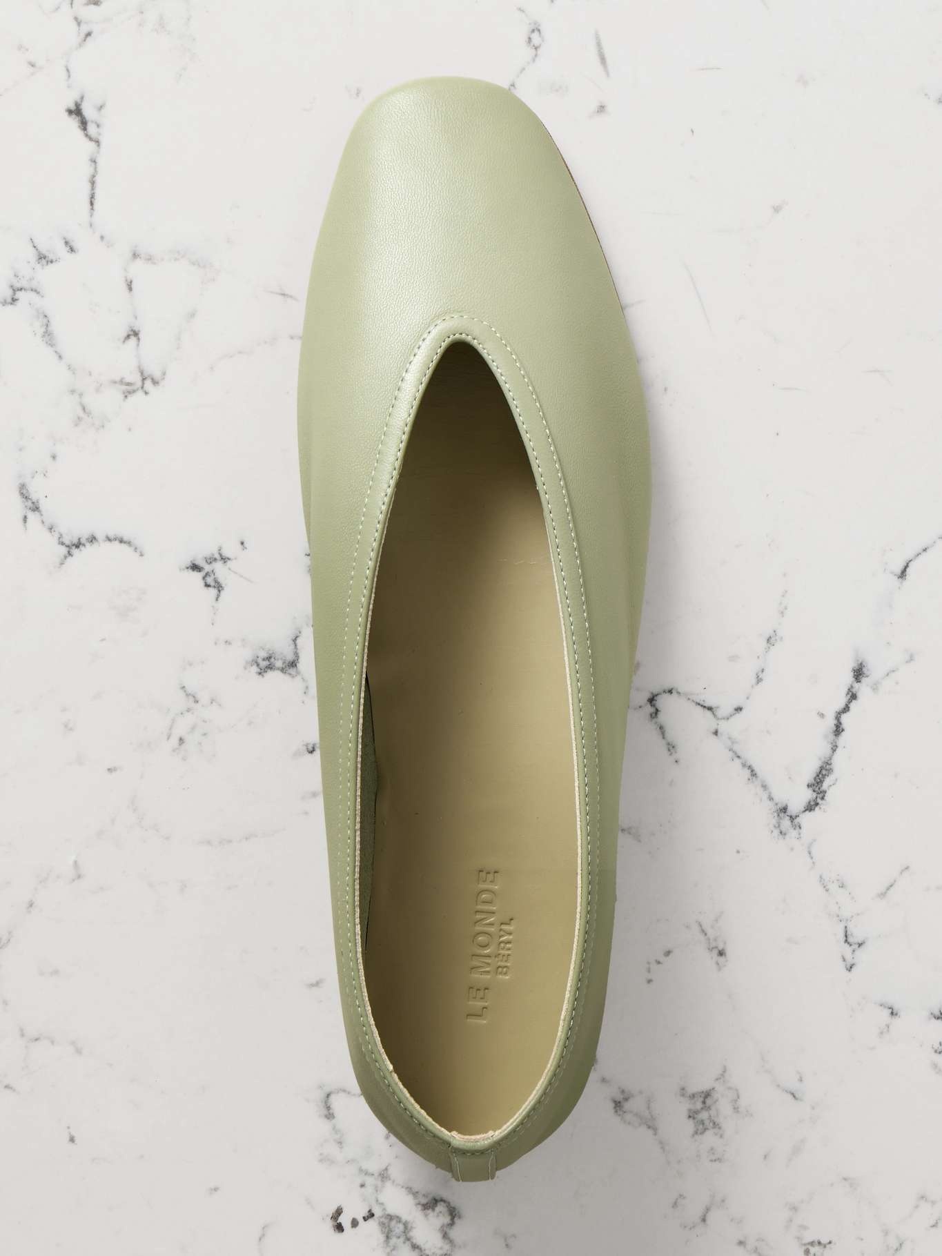 Luna leather ballet flats Green - 5