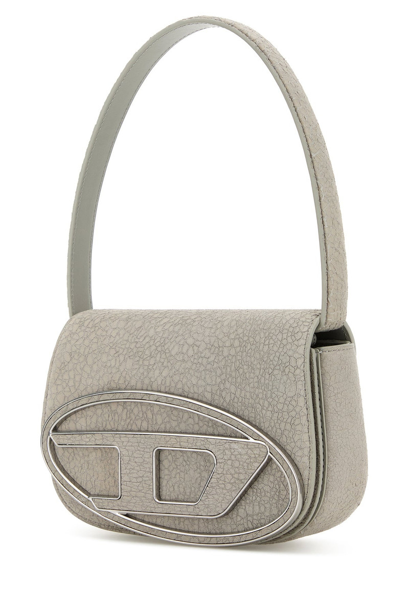 Diesel Light grey leather 1DR shoulder bag outlook