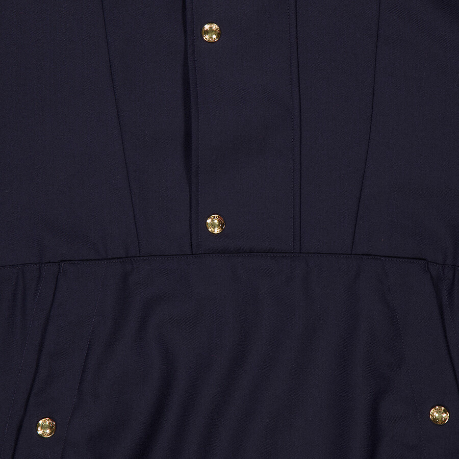 Thom Browne Navy Wool Oversized Anorak - 6