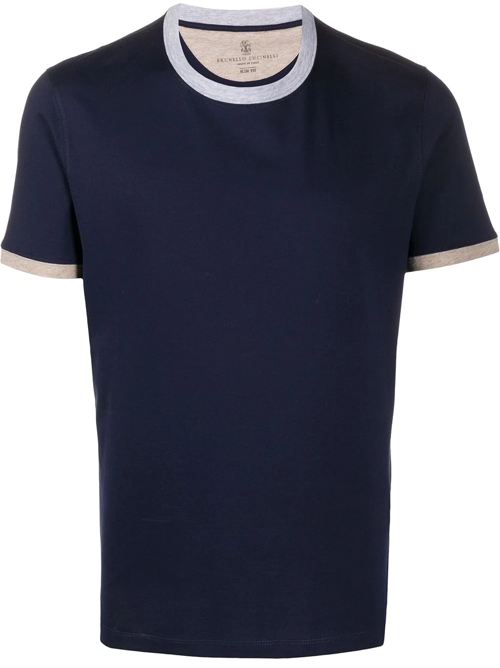 contrast trim T-shirt - 1