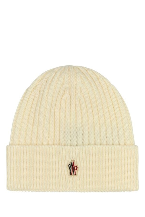 Ivory wool beanie hat - 1