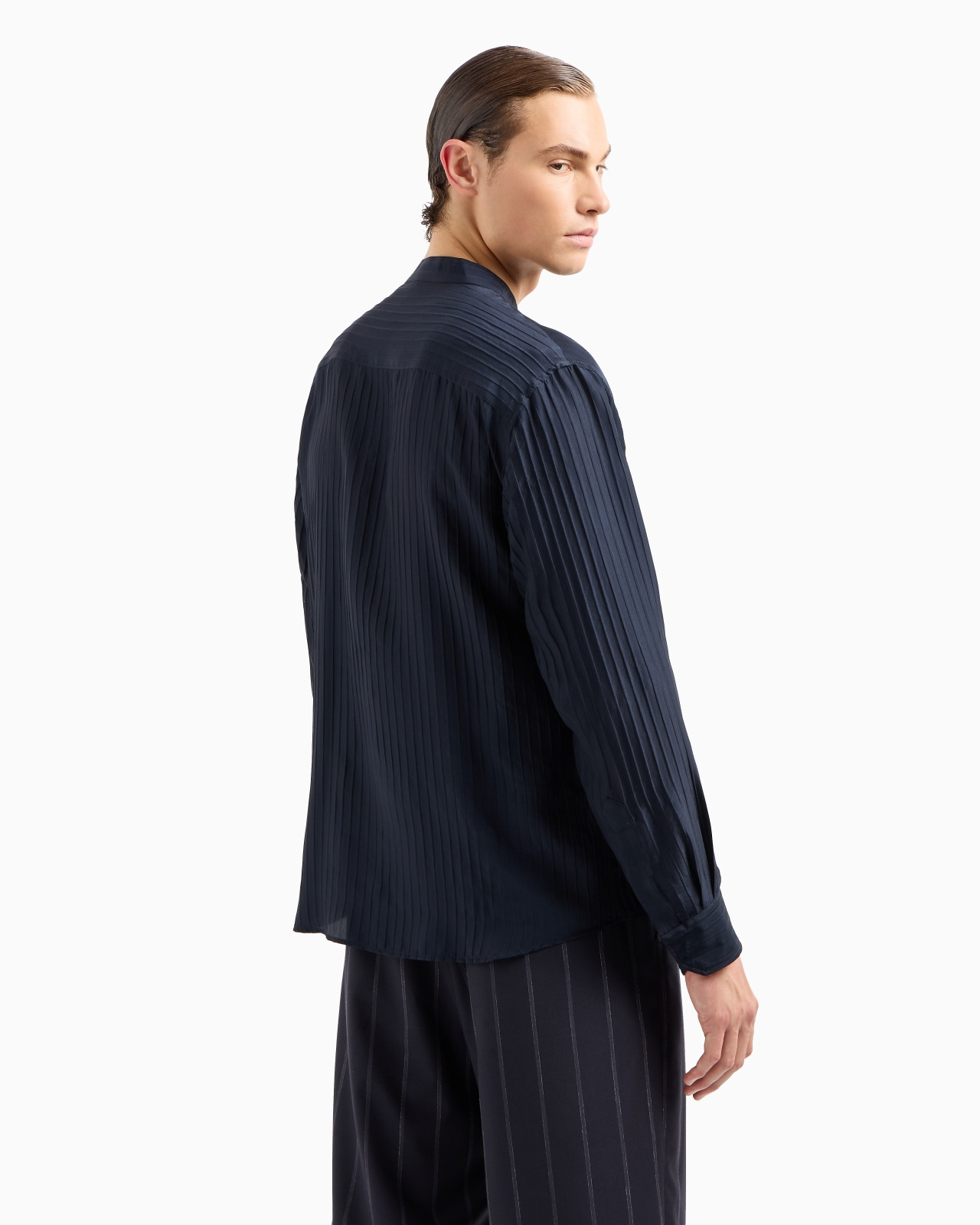 VISCOSE AND SILK JACQUARD SHIRT - 3