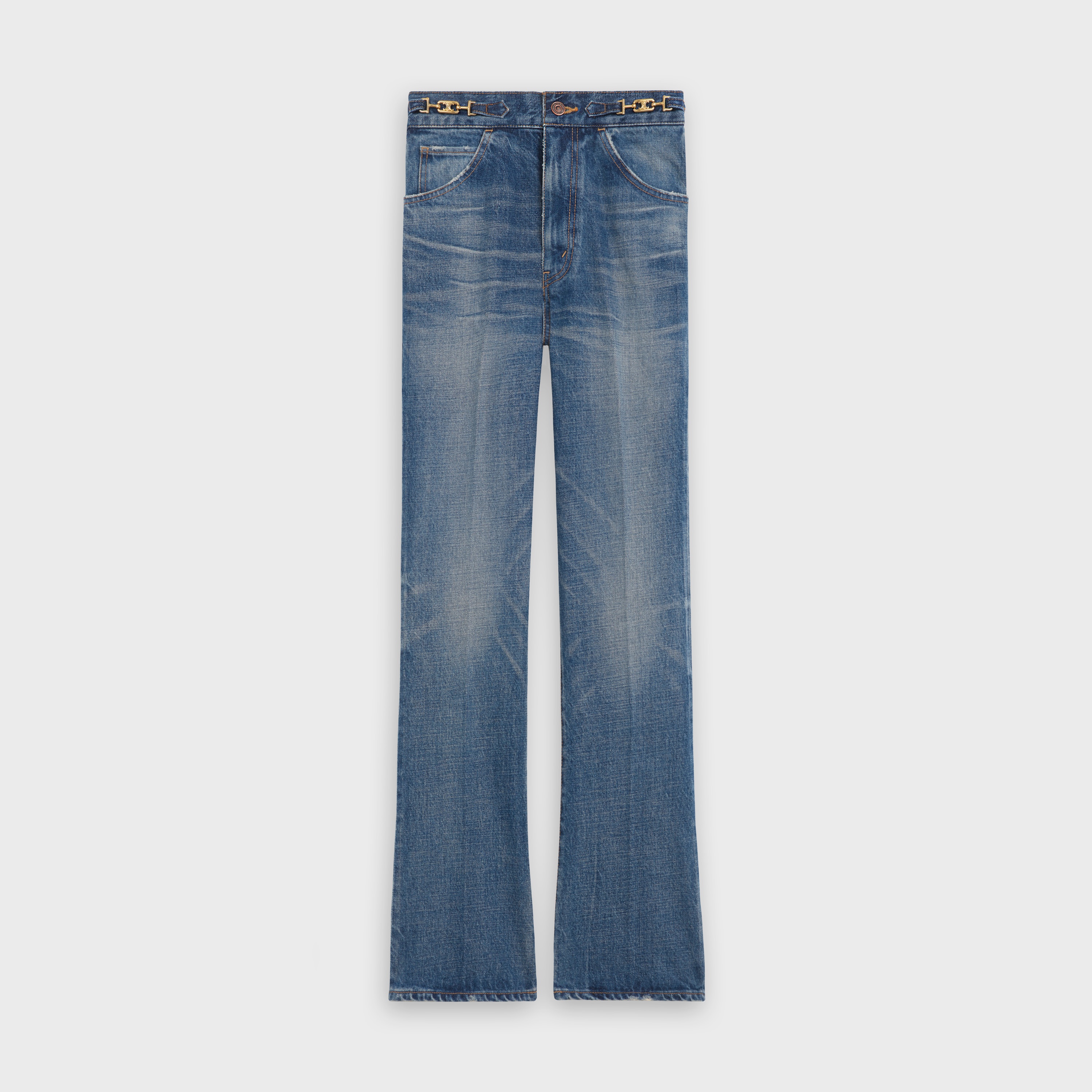 DYLAN FLARED JEANS WITH SIGNATURE IN UNION WASH DENIM - 1