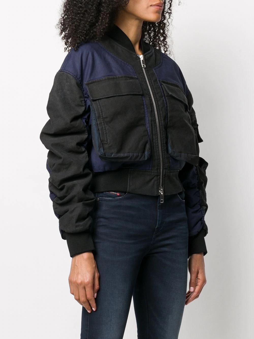 cropped bomber jacket - 3