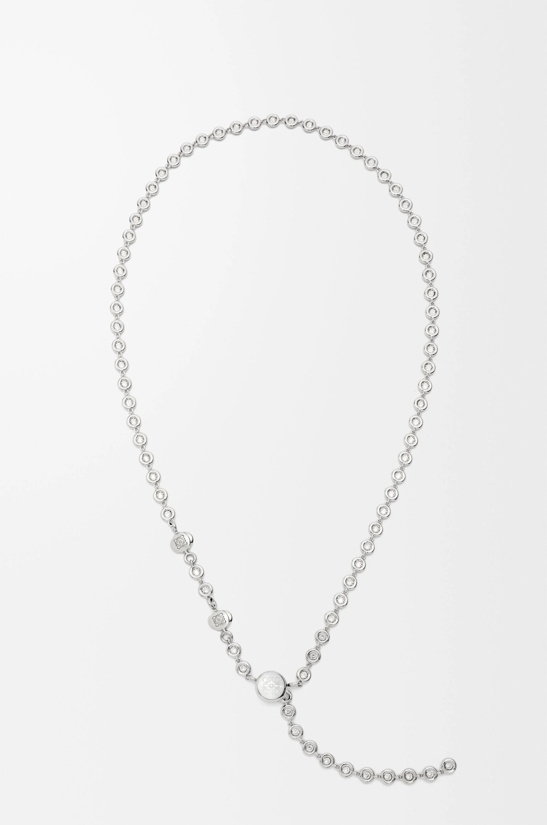 Crystal Donut chain belt in brass - 1